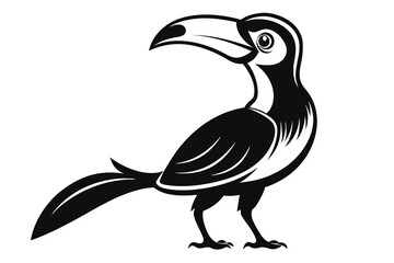 Great Hornbill silhouette vector illustration B.eps