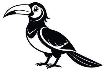 Great Hornbill silhouette vector illustration C.eps