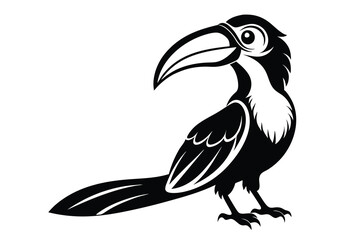 Great Hornbill silhouette vector illustration I.eps