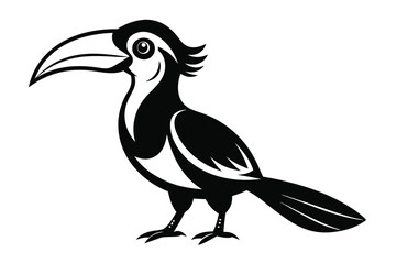 Great Hornbill silhouette vector illustration K.eps