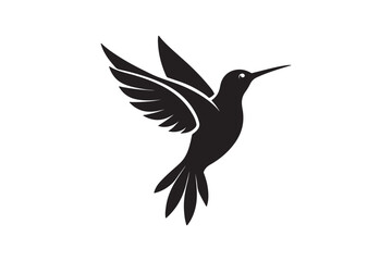 Hummingbird silhouette vector illustration