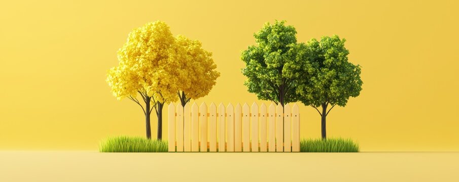 Wildlife enclosure flat design front view conservation theme 3D  Split-complementary color scheme