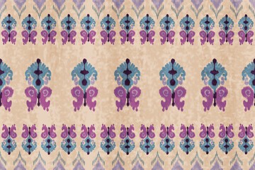 Traditional ethnic ikat pattern  , bohemian style ,abstract art,,seamless pattern,ornament print,design for fabric,clothing,wrapping,textiles,carpet,blanket,cloth