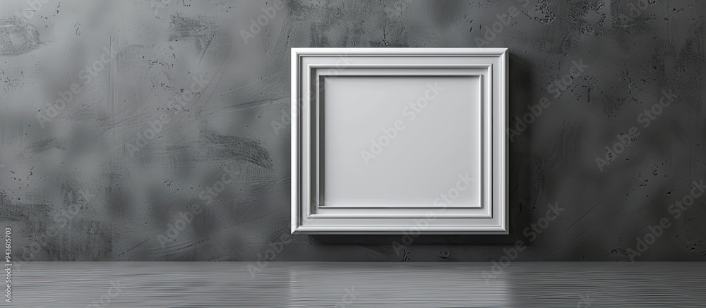 Poster A picture frame with a white and gray color scheme suitable for a copy space image