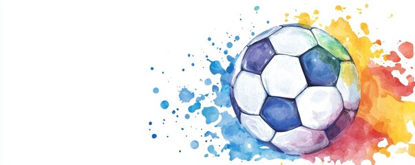 Fototapeta premium Most-watched sports flat design front view global audience theme watercolor vivid