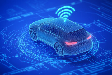 blueprint of car gps sms wifi, tracked car