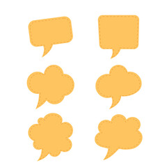 Monochrome vector speech boobles set . hand draw 