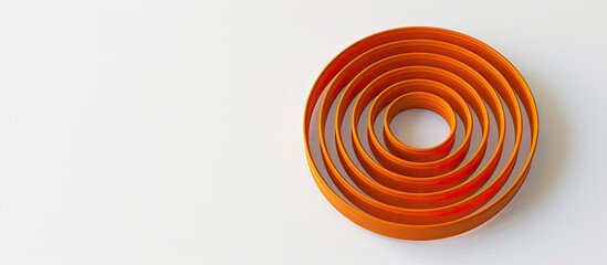 Mosquito repellent coil displayed against a white background with copy space image