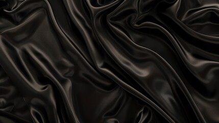 Obraz premium Smooth elegant black silk satin luxury cloth textile