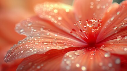 Contemplate the purity of a crystal-clear droplet poised on the edge of a petal.