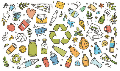 recycle and reuse products concept to keep the world green.