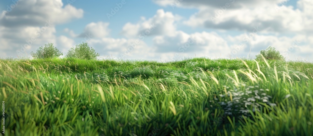 Aufkleber grassy field ideal for photos and videos with copy space image available