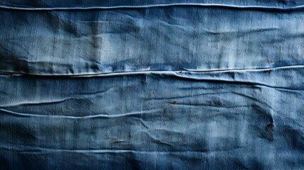 Wrinkled Denim Fabric, Blue Jeans Texture Background