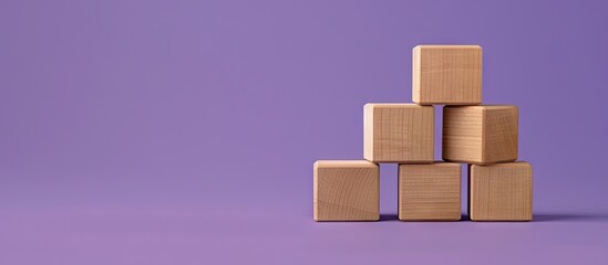 Obraz premium Wooden blocks with Initial Bond Offering symbol on a lovely purple background representing business Enhanced by copy space for an image
