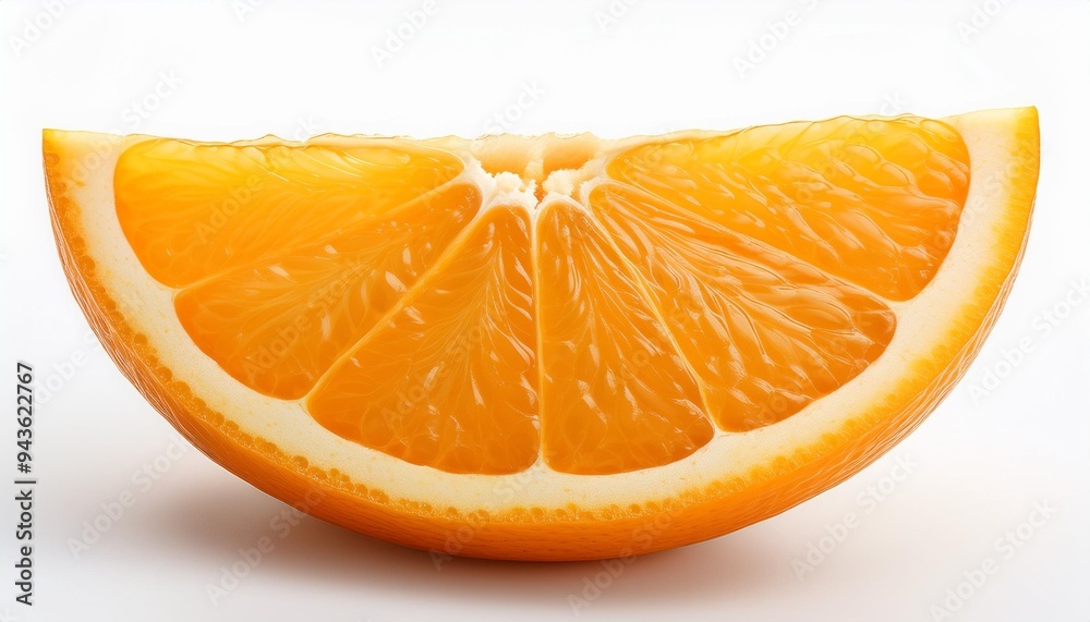 Sticker slice of orange fruit isolated