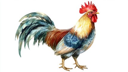 Fototapeta premium a rooster on a white background