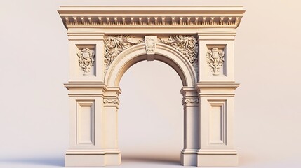 Ornate Stone Archway with Intricate Carving