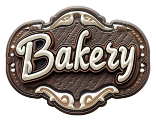 PNG Bakery logo buckle white background.
