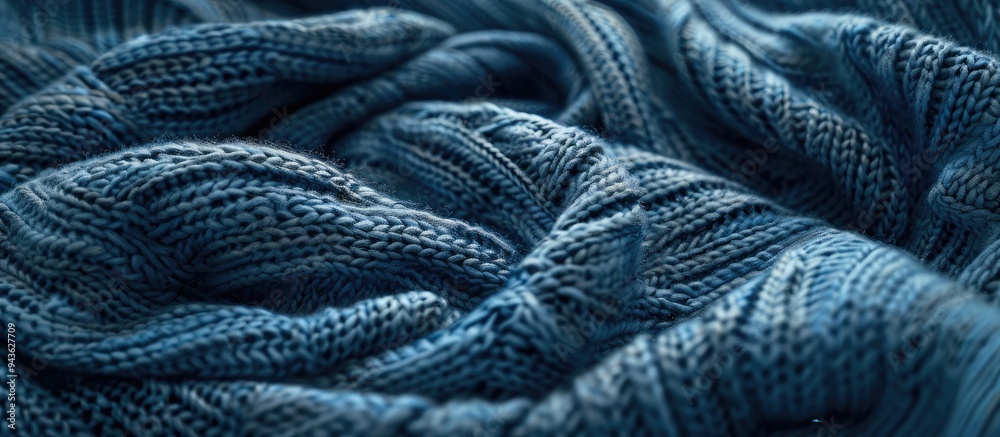 Leinwandbilder detailed close up of an abstract knitted jersey fabric serving as a background with copy space image