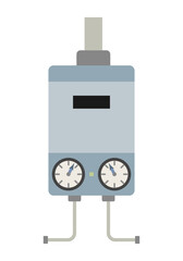 Caldera de cocina o calefacción gris azulada