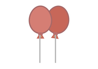 Dos globos rojos de inflar para fiesta