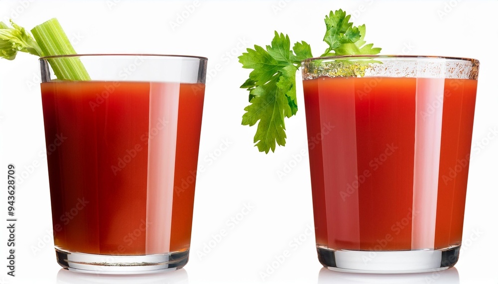 Wall mural bloody mary drink over isolated transparent background