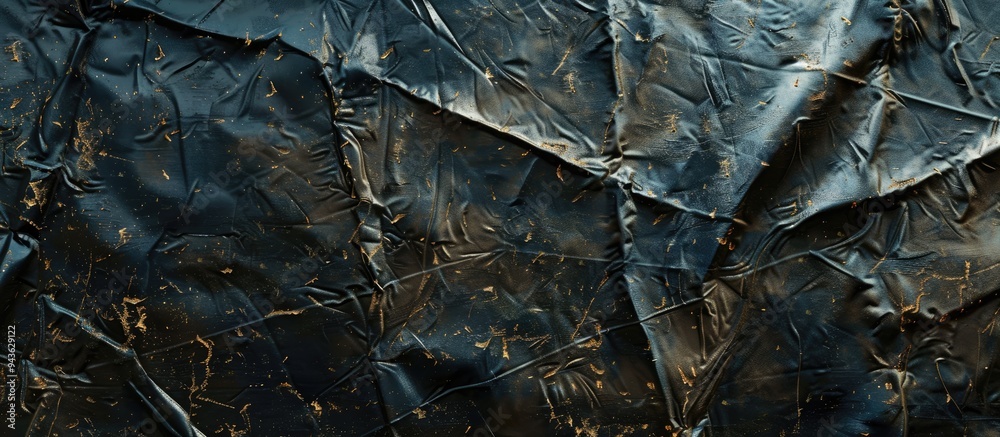 Poster Worn out plastic tarp with an interesting texture perfect for rustic backgrounds in photos with copy space image