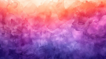 Fototapeta premium Abstract Watercolor Background with Vibrant Orange, Pink, and Purple Hues