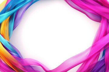 Abstract CGI composition. String backdrop, virtual paper frame for design. 3D render.
