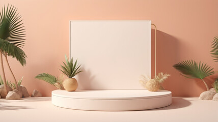 Sophisticated pastel round podium ideal for adding a subtle touch of color to events.