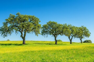 In the district of Santarem, in the Medio Tejo region, in the region of central Portugal, in Europe, there is a dehesa of Alcornoques