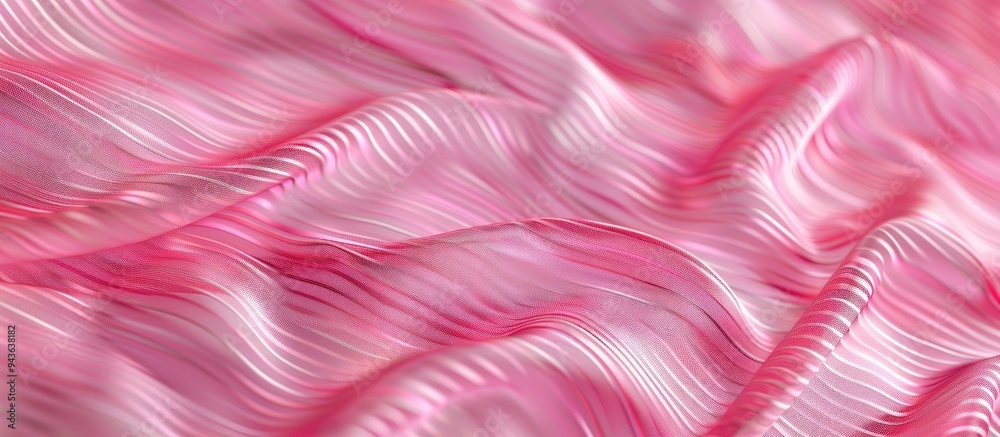 Leinwandbilder pink fabric with a striped design is displayed in a close up image with copy space