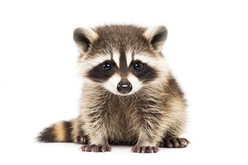 Cute Baby Raccoon Portrait