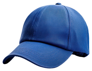 PNG Blue baseball cap on white