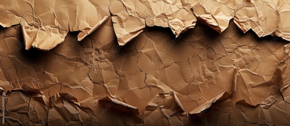 Poster Operational efficiency message depicted on torn cardboard against dark background serving as a symbolic representation with available copy space image