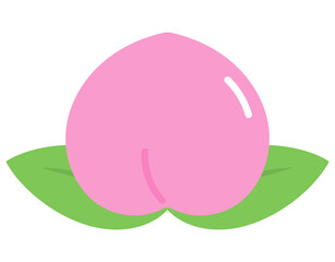 桃　もも　ピーチ　イラスト