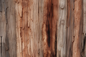 Naklejka premium Processed collage of wooden bark chips flat surface texture. Background for banner, backdrop