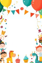 Obraz premium Birthday concept invitation template