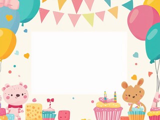 Birthday concept invitation template