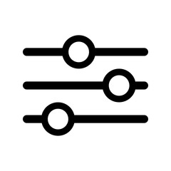 Slider icon in black and outline style
