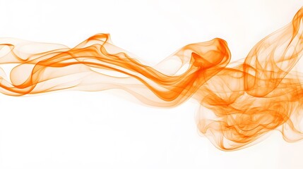 Orange Smoke on White Background, Abstract Image, Texture, Pattern Background, Wallpaper, Cover and Screen of Smartphone, Cell Phone, Computer, Laptop, 9:16 and 16:9 Format