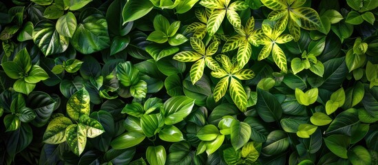 green leaves arrangement. with copy space image. Place for adding text or design