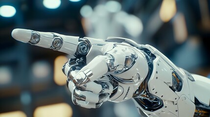 Robotic Arm with Futuristic Technology and Mechanical Engineering Components