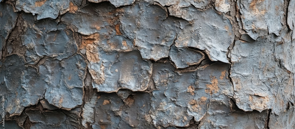 Aufkleber Surface of an old tree with the paint removed. with copy space image. Place for adding text or design
