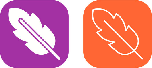 Fototapeta premium Feather Vector Icon