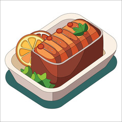 Fruit Basket Coloring Page For Kids and Adults, Vector illustration EPS And Image