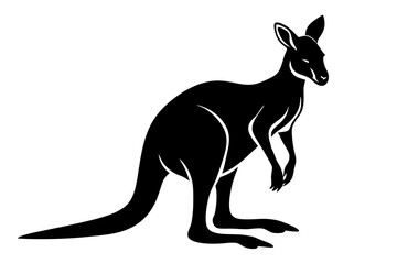 Kangaroo silhouette vector illustration