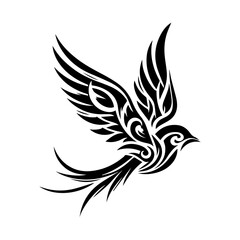 Obraz premium Tribal Hummingbird tatoo