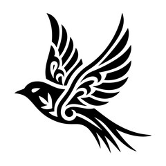 Fototapeta premium Tribal Hummingbird tatoo