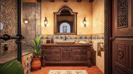 Mexican Bathroom Interior Design
